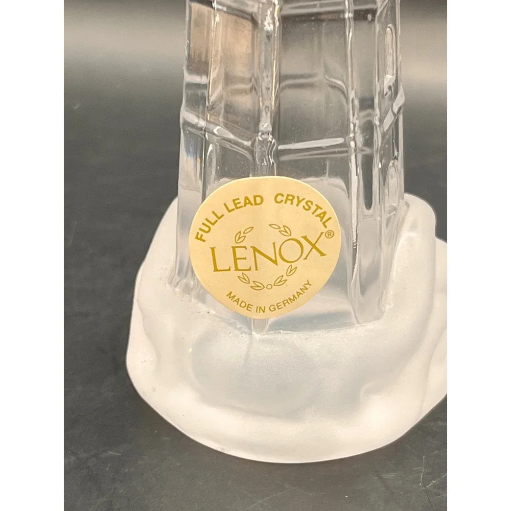 Lenox Crystal Lighthouse Salt & Pepper Shakers Full‎ Lead Made in Germany w Box